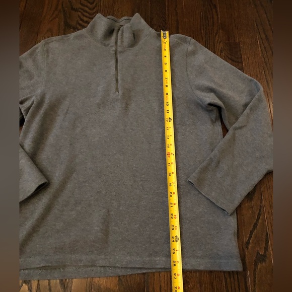 Banana Republic Men’s L Dark Gray High-Collar 1/4 Zip Long-Sleeve Sweater - EUC! - Picture 4 of 10
